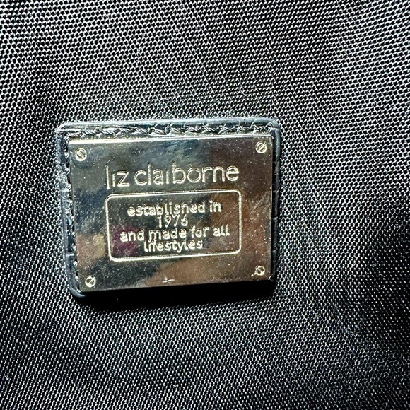 Liz Claiborne Small Duffle/Handbag in EUC. Black w/Silver Tone Hardware. - Picture 13 of 13